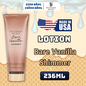 Body Mist Victoria Secret Chính Hãng Bare Vanilla Shimmer, Xịt Thơm Body Toàn Thân Hương Nước Hoa 250ml