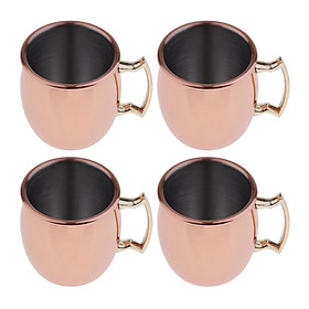 4 Stainless Steel Moscow Mule Cup 2oz Coffee Cocktail Wine Mug Barware Gift