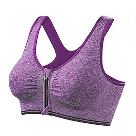 Áo Ngực Thể Thao Tập Gym Yoga Không Viền May Thoáng Mát Có Khóa Kéo Trước BT63