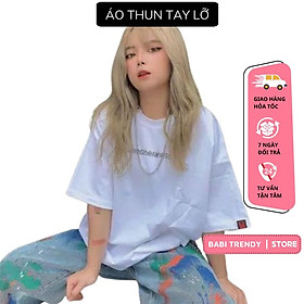 Áo Thun Tay Lỡ Logo Nowsaigon, áo phông unisex dáng hàn quốc siêu thoáng mát - babitrendy ATC13
