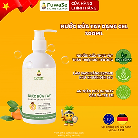 Nước rửa tay hữu cơ FUWA3E 300ml enzyme sinh học từ vỏ dứa, an toàn cho da nhạy cảm