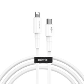 Dây cáp sạc nhanh 18W USB Type-C to Lighting cho iPhone iPad Airpods hiệu Baseus Mini White (Hỗ trợ sạc nhanh PD 3.0, trang bị chip sạc thông minh, tốc độ truyền tải dữ liệu tốc độ cao 480Mbps) - Hàng nhập khẩu