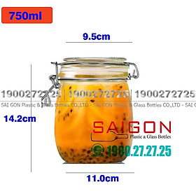 Mua Hũ Thủy Tinh Nắp Gài Gọng Thép | Tùy Chọn Dung Tích và Hình Dáng