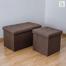 Mua Ghế đựng đồ đa năng hộp đựng quần áo  ghế hộp sofa  thùng đựng đồ kiêm ghế ngồi khung gỗ bọc vải TV04