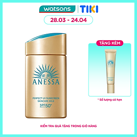 Sữa Chống Nắng Anessa Dưỡng Da Kiềm Dầu Bảo Vệ Hoàn Hảo Perfect UV SPF50+ PA++++ 60ml