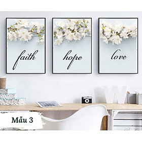Tranh Tường In Lời Chúa - Set 3 Tranh Khổ 40x60cm