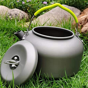 1.3L Outdoor Camping Kettle, Aluminum Tea Kettle with Carrying Bag, Compact Lightweight Coffee Pot Fishing Cookware