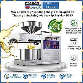 Mua Máy ép dầu thực vật chuyên nghiệp thương hiệu Anh Quốc Aosida B03S - Năng suất 4-6kg/giờ - Hàng chính hãng