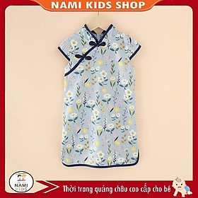 Sườn xám bé gái nhiều họa tiết dễ thương hàng QCCC