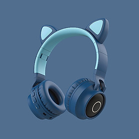 Tai nghe Bluetooth tai mèo đáng yêu có mic đàm thoại cao cấp, tai nghe mèo có đèn phát sáng cute tai nghe tai mèo thời trang, headphone Bluetooth đáng yêu có thể sử dụng khi chơi các tựa game online