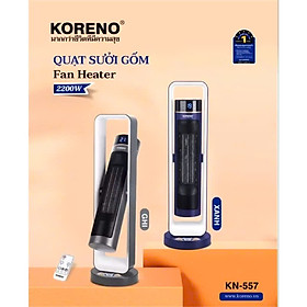 Mua Sưởi gốm Koreno  có điều khiển  không khô da không chói mắt hàng chính hãng