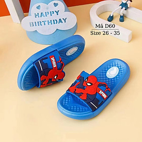 Dép siêu nhân spiderman cho bé trai quai ngang nhựa cao cấp êm nhẹ đi