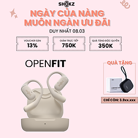 Tai nghe không nhét tai Bluetooth True Wireless Earbuds Shokz OpenFit - Thế Hệ Mới Nhất - Hàng Chính Hãng - Thoải mái khi đeo - Pin sử dụng đến 28 tiếng cùng hộp sạc