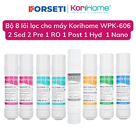 Mua Combo 8 lõi lọc nước Korihome Hàng chính hãng dùng cho máy lọc nước Korihome WPK-608  WPK-918  WPK-913  WPK-606  WPK-818  WPK-916  WPK-G60  WPK-938 nhập khẩu Hàn Quốc