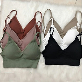 Áo ngực len tăm hở lưng, khoét lưng