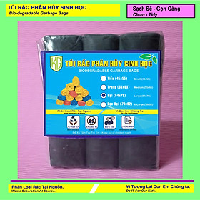 Mua Set 270 cái /  5 kí  Bao Rác Tự Hủy - Túi Rác Cuộn PHÂN HỦY SINH HỌC - Màu Đen - Size Đại 64 * 78 CM