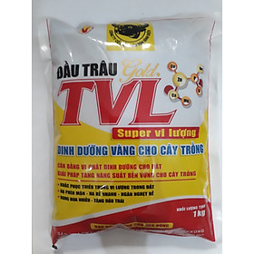 Phân Đầu Trâu Gold TVL cung cấp trung vi lượng giúp HẠ PHÈN MẶN - RA RỄ NHANH - TĂNG ĐẬU TRÁI gói 1Kg