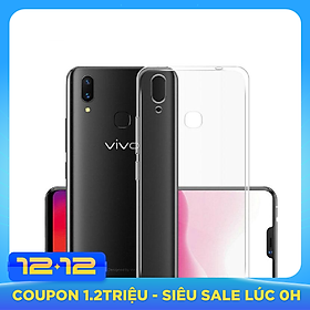 Ốp lưng silicon dẻo trong suốt dành cho Vivo V9 - Hàng cao cấp
