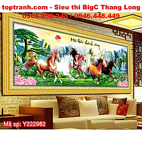 Mua Tranh thêu chữ thập ngựa chạy trên thảo nguyên mã đáo thành công 222982 chưa thêu
