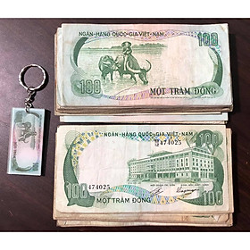 Mua 01 tờ con trâu 100 đồng  tiền cổ Việt Nam sưu tầm  kèm 01 móc khóa tờ tiền đó