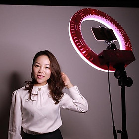  Đèn Led 34cm hỗ trợ ánh sáng LiveStream - Makeup - chụp ảnh - phun xăm  (tặng kèm đầu đọc thẻ nhớ cao cấp)