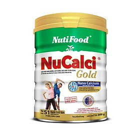 Sữa Nucalci Gold bổ sung canxi cho người từ 51 tuổi trở lên - 800g