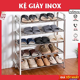 Giá Để Giày Inox 304,Đa Năng Kệ Để Giày 3 Đến 5 Tầng Siêu Bền Tủ Giày Chịu Tải Mạnh Và Không Rỉ Dễ Lắp Ráp