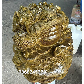 Mua Thiềm thừ phong thủy hút tài lộc gỗ mun đuôi công kt 50×50×50cm