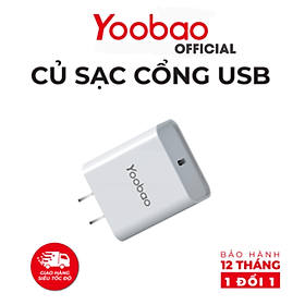 Mua  HÀNG CHÍNH HÃNG  Củ sạc cổng USB U56 Yoobao - Sạc nhanh PD20W- Bảo hành 12 tháng - 1 đổi 1