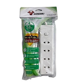Ổ cắm GONGNIU - 4 ổ 1 công tắc- GNVN-V1040 - GONGNIU - Loại 3 mét.