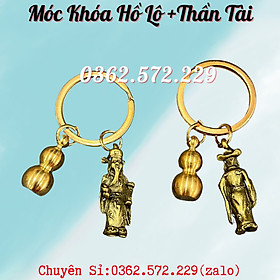 Móc Khóa Hồ Lô Thần Tài Bằng Đồng Phong Thủy Treo Oto, Xe Máy Phong Thủy