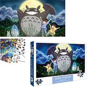 Bộ Tranh Ghép Xếp Hình 1000 Pcs Jigsaw Puzzle Ánh Trăng Totoro Hàng Xóm Của Tôi Bản Cao Cấp