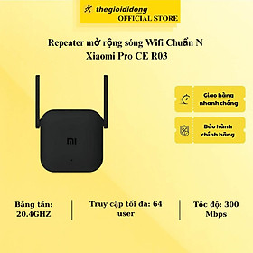 Mua Repeater mở rộng sóng Wifi Chuẩn N Xiaomi Pro CE R03 Đen - Hàng Chính Hãng