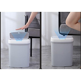 Mua Thùng rác thông minh cảm ứng tự động đóng mở  cảm biến hồng ngoại  cảm biến gõ tự động mở có sạc pin kèm dây sạc