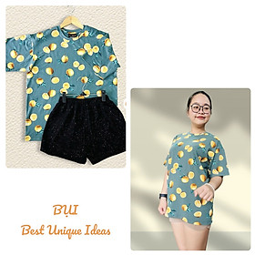 Set áo thun nữ + quần short thun - cotton - họa tiết siêu hot - freesize