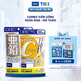 Combo Viên uống DHC Trị mụn - Mờ thâm (Kẽm ZinC+VitaminC)