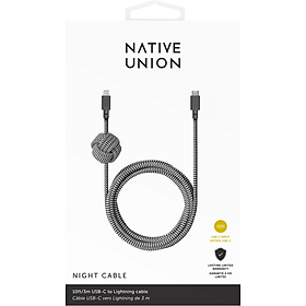 Dây Cáp Sạc Native Union NIGHT CABLE - KV - C - LIGHT NING (3m) - Hàng chính hãng