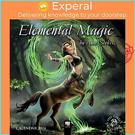Sách - Anne Stokes: Elemental Magic Mini Wall calendar 2024 (Art Calendar) by Unknown (US edition, paperback)