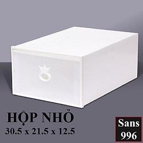 Hộp đựng giày dép có ngăn kéo nắp nhựa cứng màu trắng trong suốt đa năng tiện ích Sans996