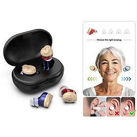 Mua Tai nghe Bluetooth nhét tai (trợ thính) 2 Tai Màu Xanh Đỏ có Dock sạc - GOODMI M901