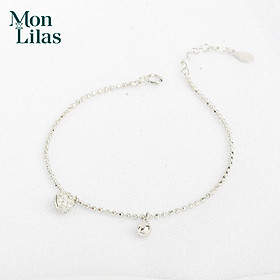 Lắc Tay Bạc MonLilas Lá Đính Đá Thiết Kế Cá Tính V112110