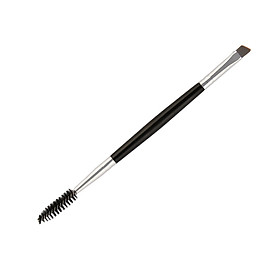 Gobestart Duo Brow Makeup Brush Wood Handle Double Sided Eyebrow Flat Angled Brushes