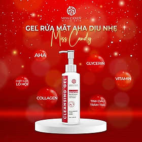 Gel Rửa Mặt Dịu Nhẹ AHA Làm Sạch Sâu CLEANSING GEL MISS CANDY 120ml,Làm Sạch Bụi Bẩn,Giảm Nhờn,Ngừa Mụn & Cân Bằng Độ PH Cho Da - PHỤNG BEAUTY