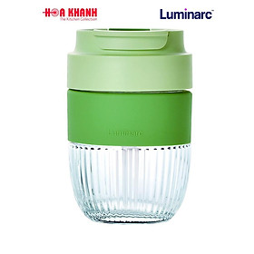 Ly Thủy Tinh Có Nắp Luminarc Coffee Cup Green 350ML - V2210