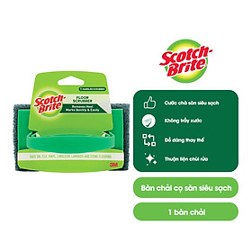 Bàn chải chà sàn nhà tắm bằng cước siêu sạch Scotch Brite 3M - Đa năng, tay cầm nhựa cao cấp, dễ dàng thay thế lớp cước, không gây trầy xước 5300 - Trắng Xám