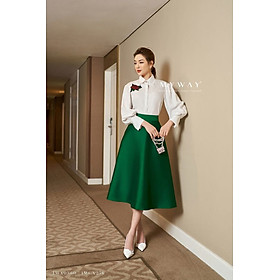 Áo Sơ Mi Trắng Nữ Công Sở MY WAY Thêu Hoa Sang Trọng 1ma0360
