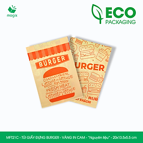 Mua MFT21C - 20x13.5x5.5 cm - 100 Túi giấy Kraft đựng hamburger  túi giấy burger  túi đựng thực phẩm