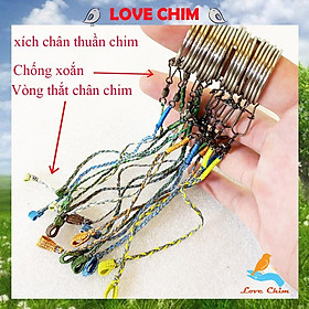 Phụ kiện lồng chim LOVECHIM, Dây xích chân chim Cu Gáy , Khuyên, Chòe, Khướu, Chào Mào,Mi giá rẻ