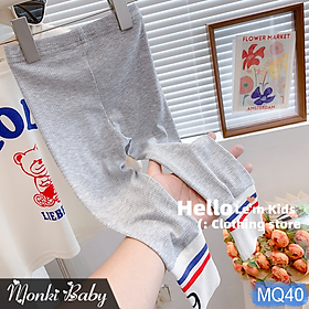 Bộ bé gái thời trang thu đông, áo cotton dài tay, quần legging cá tính, chất dày dặn thoáng mát, co giãn tốt | MA40 MQ40