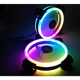 Hình ảnh Fan case  VSP 12CM Led double circle – Hàng Chính Hãng